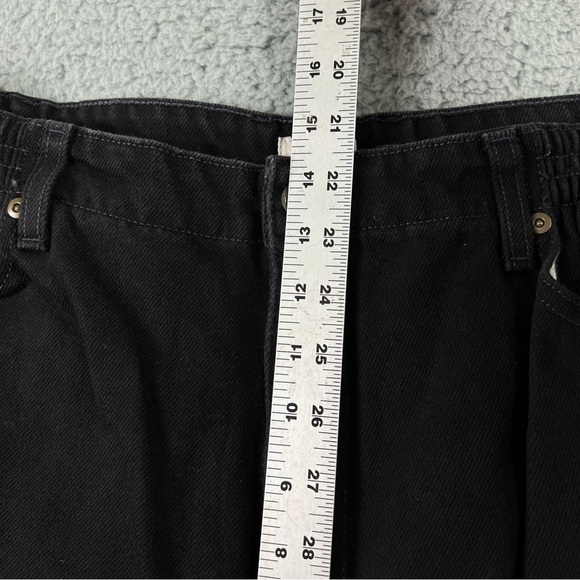 LL BEAN Original Fit Relaxed Elastic Back waist Black Jeans (HEMMED) Size 16 - Picture 10 of 13